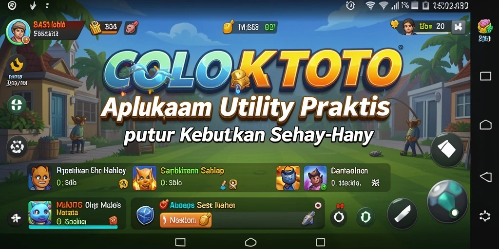 Tampilan utama COLOKTOTO yang menampilkan fitur pengaturan tugas dan pengingat.
