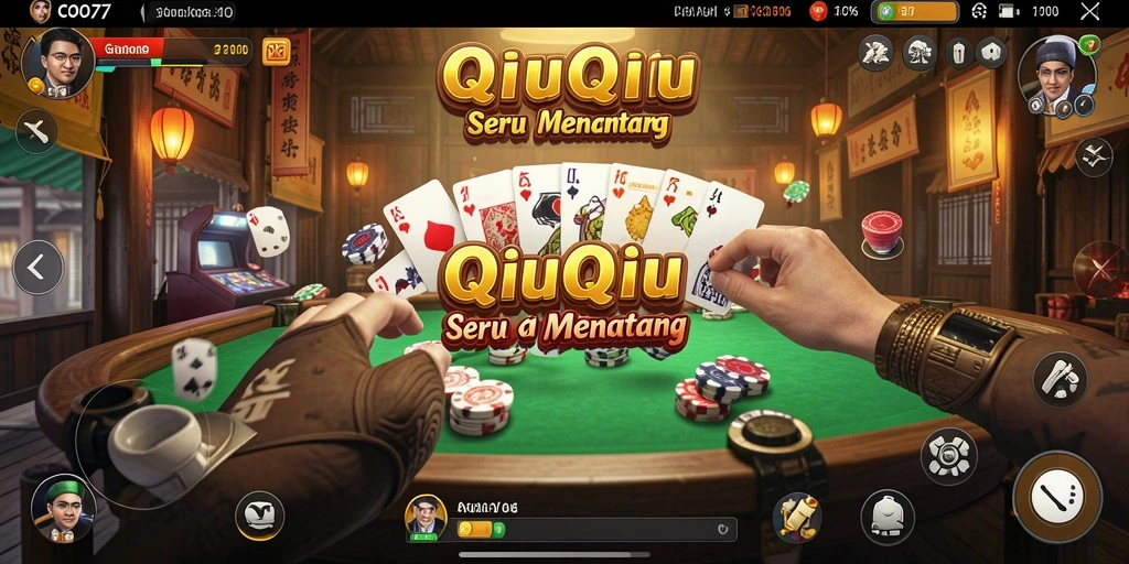 Tampilan gameplay QiuQiu yang menegangkan dan menyenangkan.