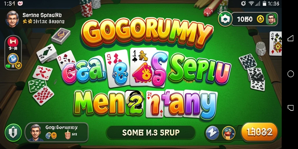 Tampilan gameplay seru dalam GOGORUMMY saat bermain gaple.
