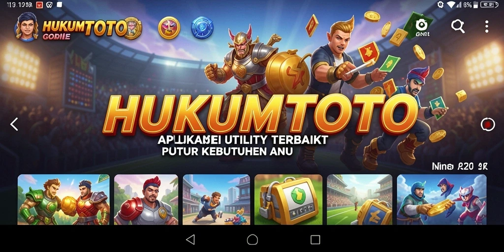 Screenshot utama HUKUMTOTO menampilkan beragam fitur utility yang bermanfaat.