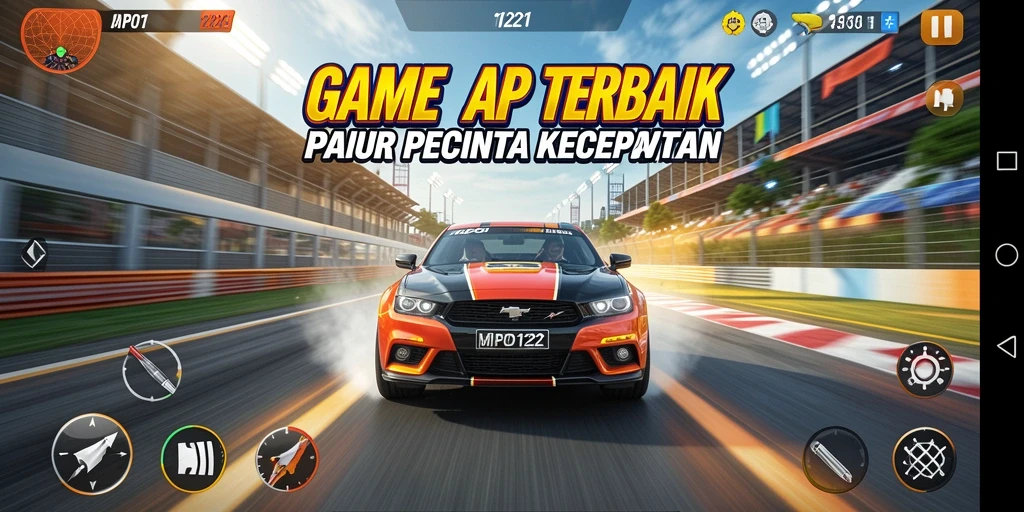 Screenshot MPO1221 menampilkan aksi balapan yang mendebarkan.
