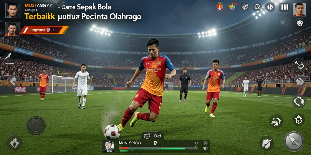 Screenshot gameplay MUSTANG77 menampilkan aksi seru di lapangan.