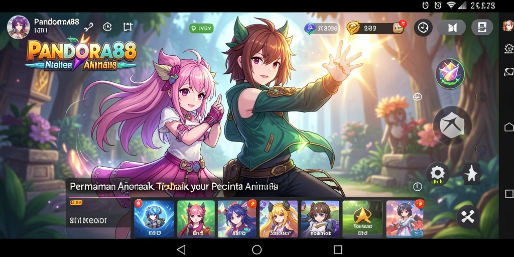Screenshot PANDORA88 menampilkan aksi karakter anime yang dinamis.